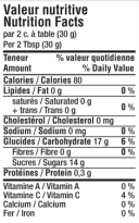  Nutrition Facts - Chestnut Spread