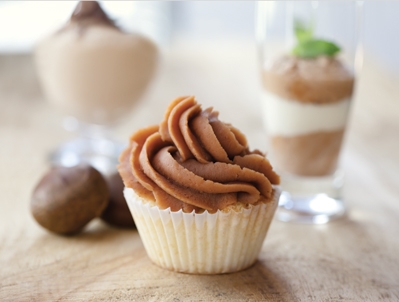 Chocolate Cupcakes with Chestnut